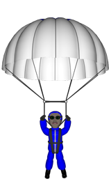 Parachuting Character