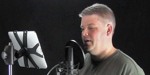 Gene at a recent audio recording session